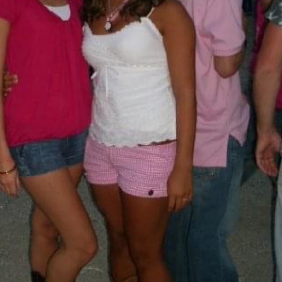 Pink and white checkered shorts - Picture 3 of 4